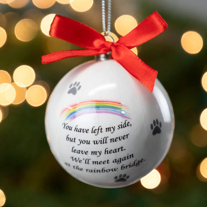 Until We Meet Again Rainbow Bridge & Paws Ornament