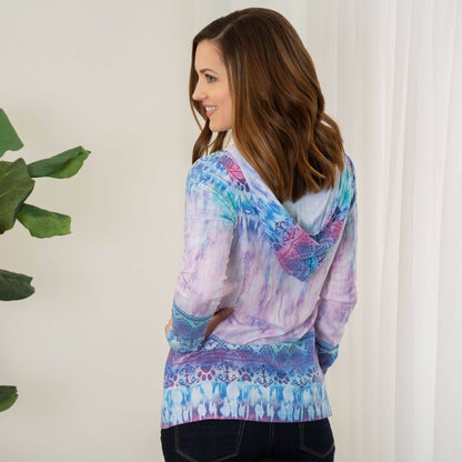 Cosmic Dreams Paw Print Hooded Top