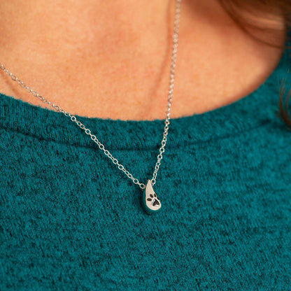 Always With Me Paw Teardrop Necklace