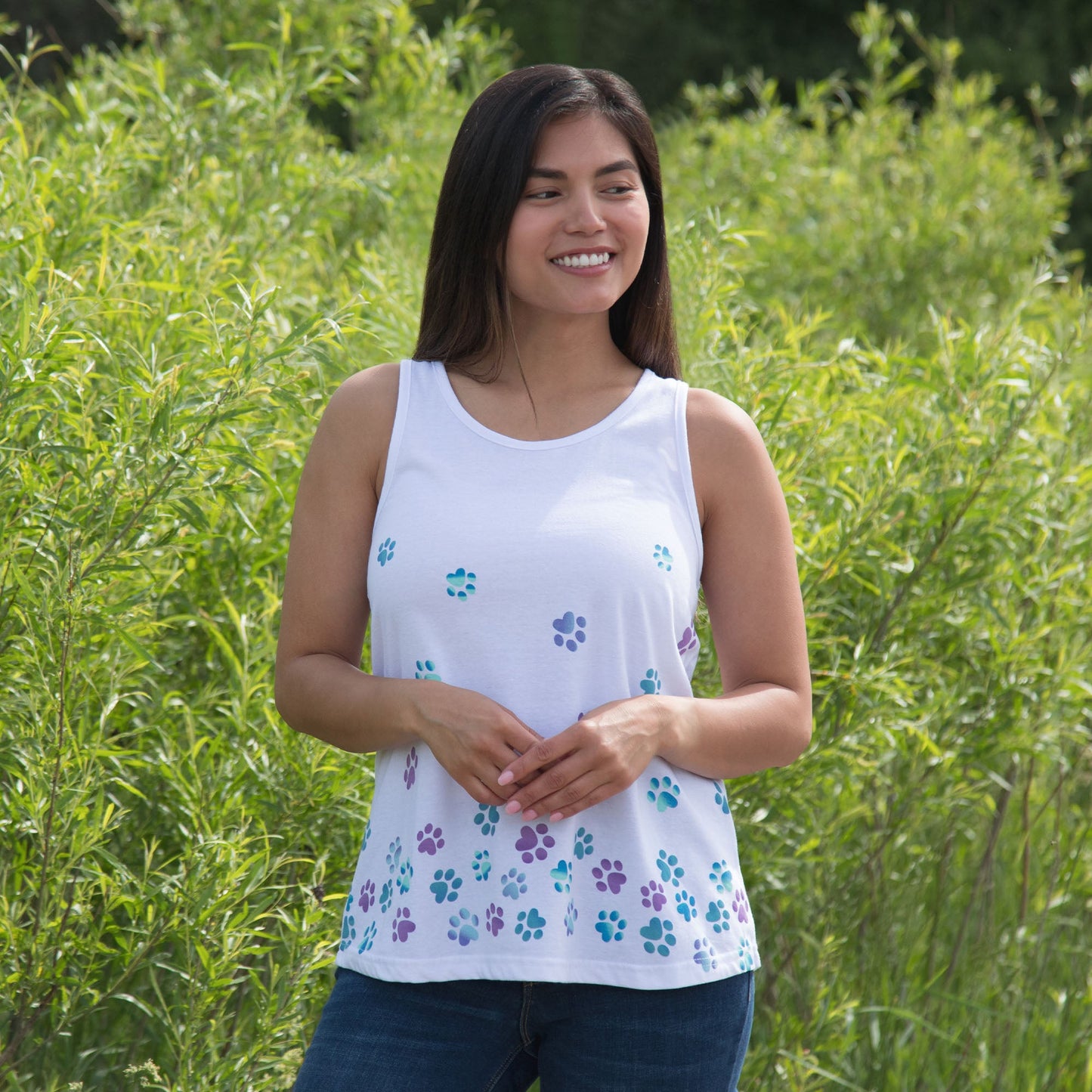 Tumbling Paws Flowy Tank