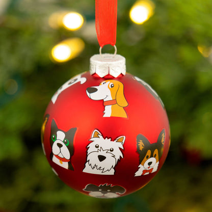 Pet Portrait Glass Ornament