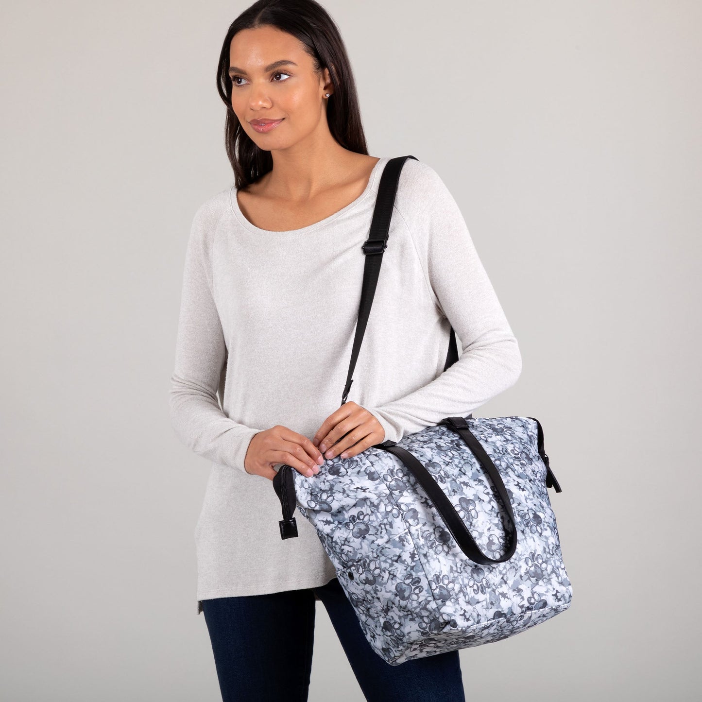 Paw Print Shoulder Tote