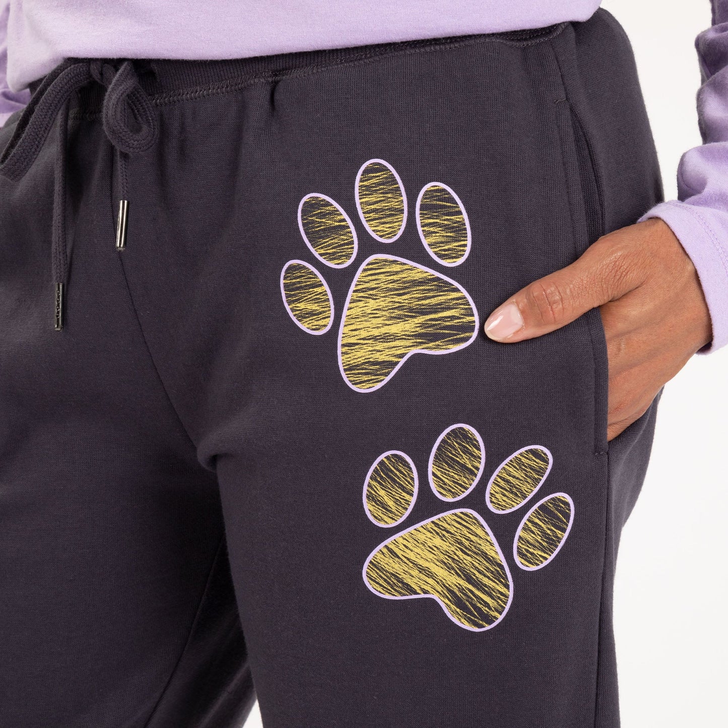 Paw Print Athletic Stripe Sweatpants