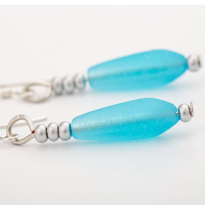 Simple Sea Glass Earrings