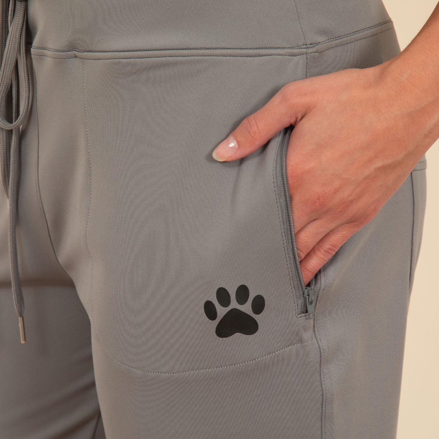 Paw Print Straight Leg Athleisure Pants