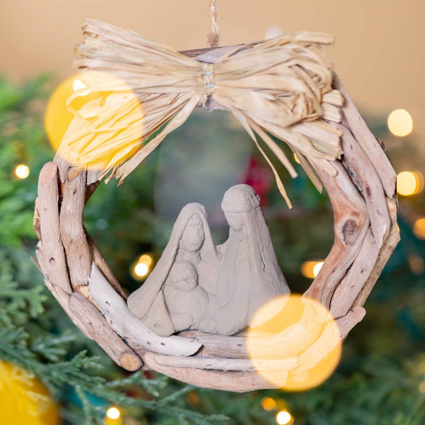 Handmade Recycled Driftwood Christmas Ornament | Fair Trade