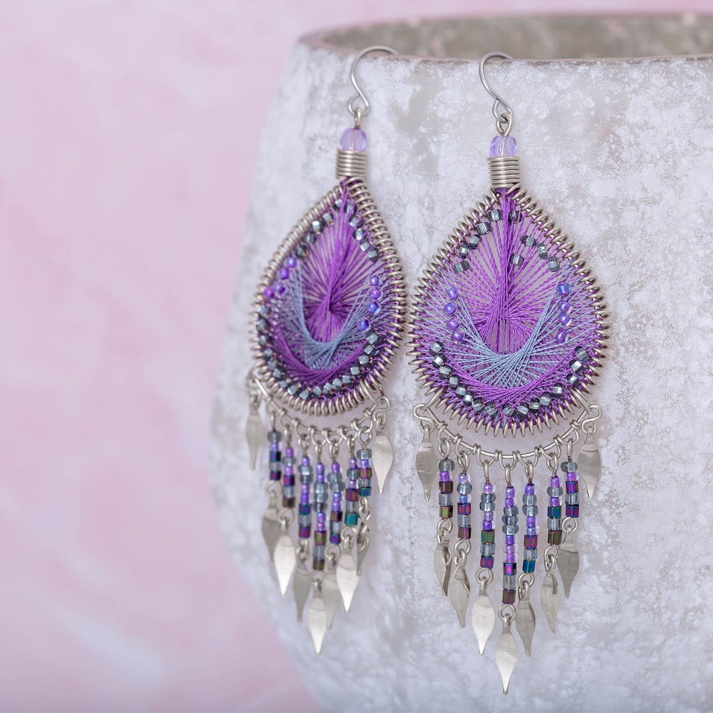 Dazzling Chandelier Thread Earrings