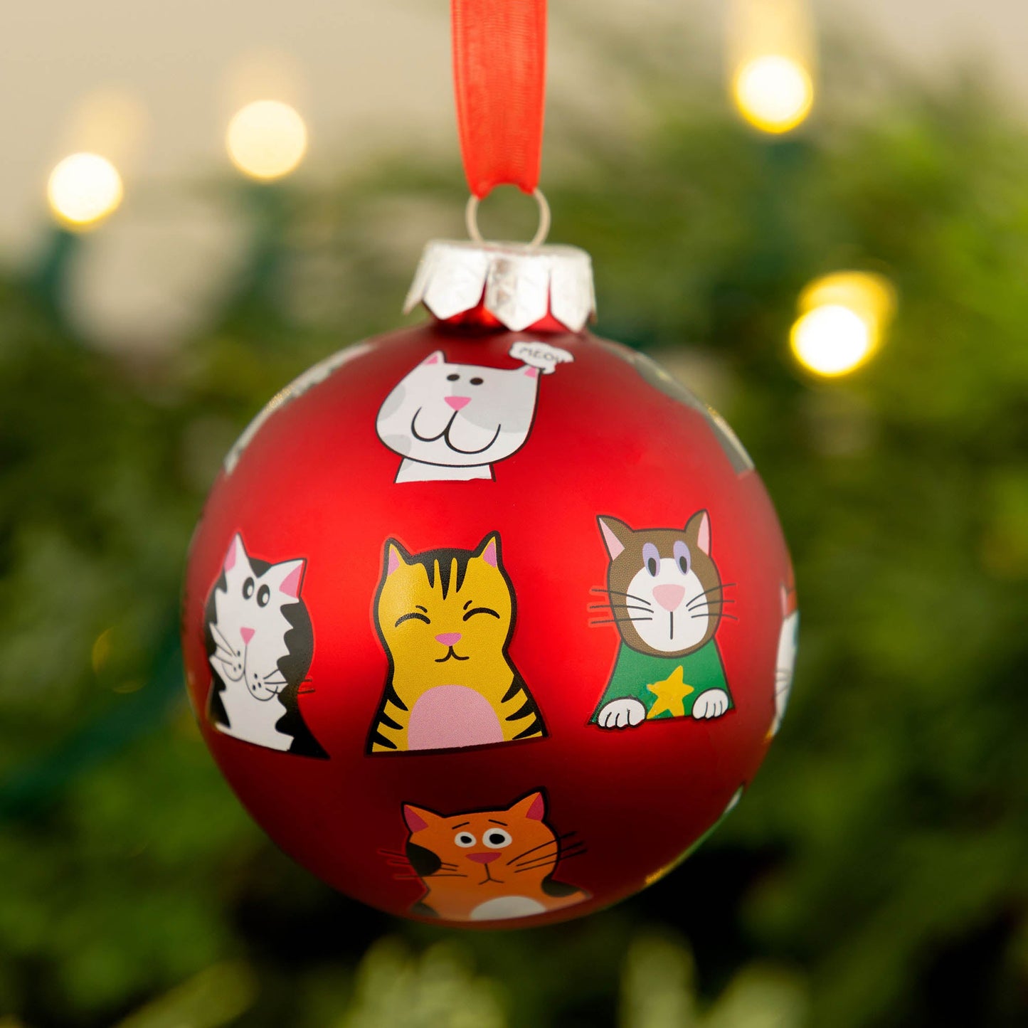 Pet Portrait Glass Ornament