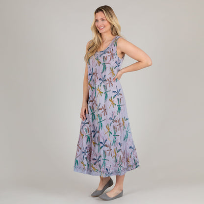 Dancing Dragonflies Long Dress | Fair Trade