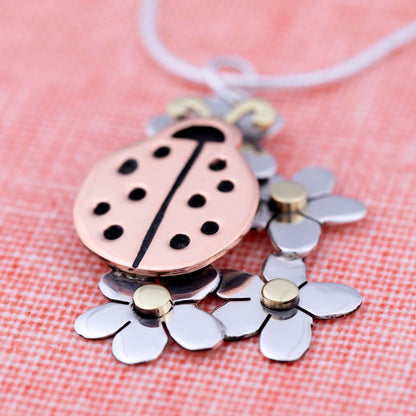 Lucky Ladybug Sterling Necklace