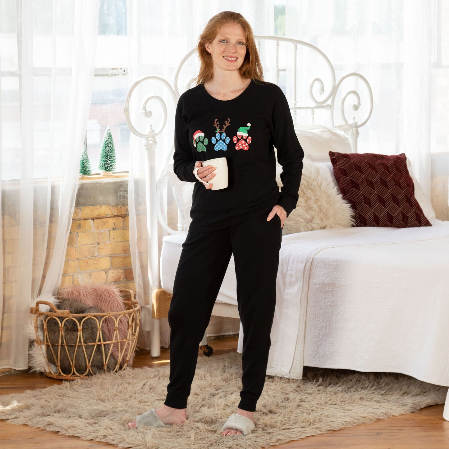 Holiday Paw Thermal Pajama Set