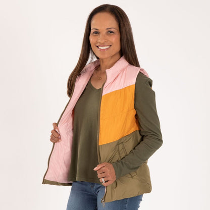 Puffy Chevron Pattern Vest