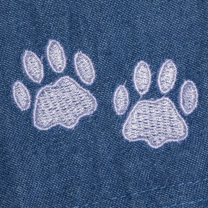 Denim Paw Print Capri Pants