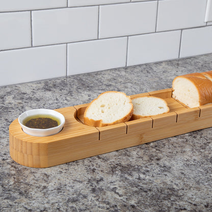 Bamboo Bread Cutting Board with Dip Cup