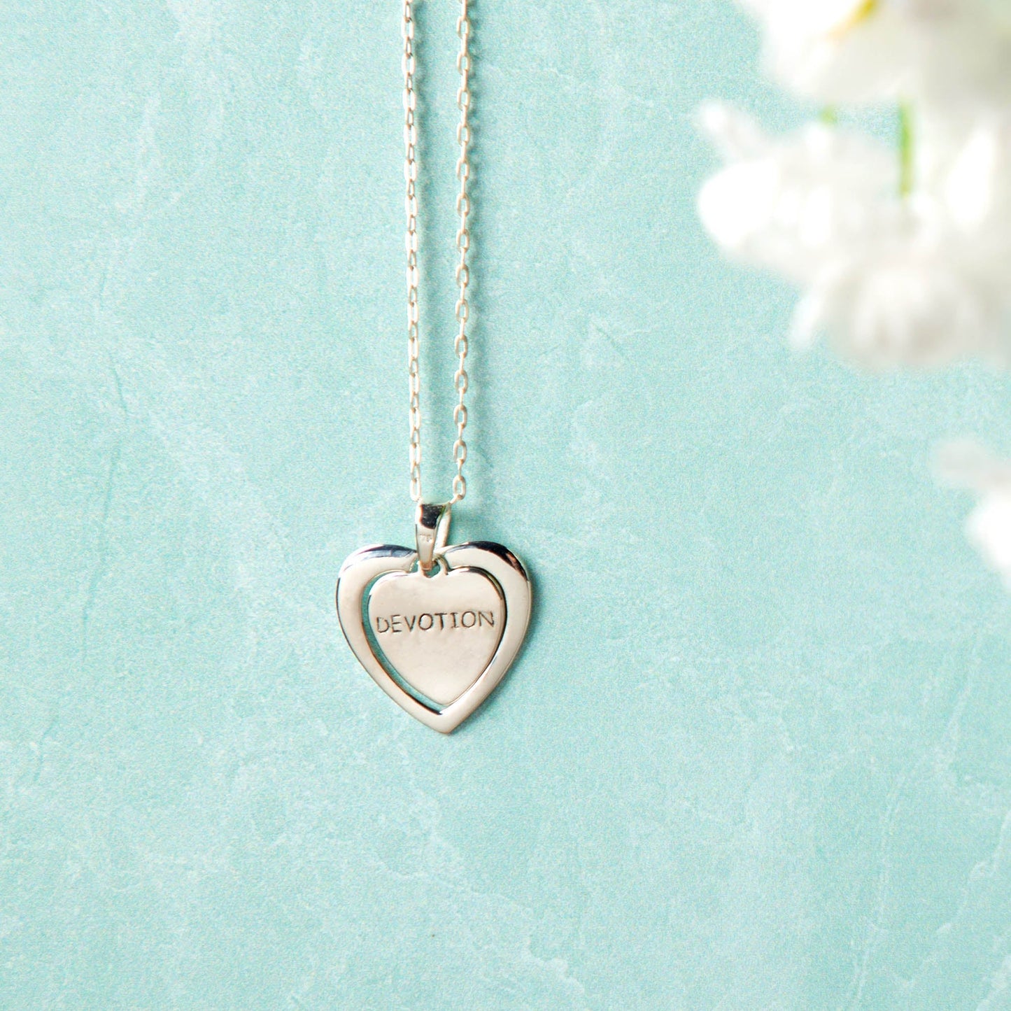 Sterling Tibetan Devoted Heart Necklace