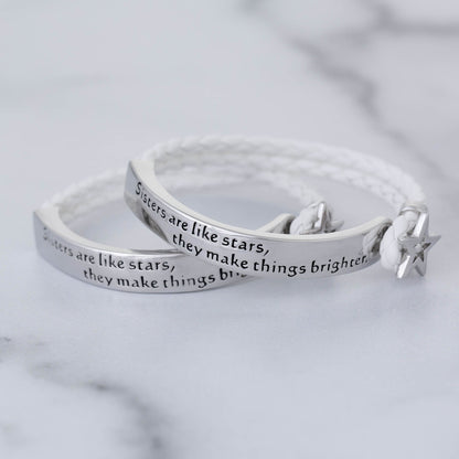 Sisters Are Like Stars Braided Bracelet