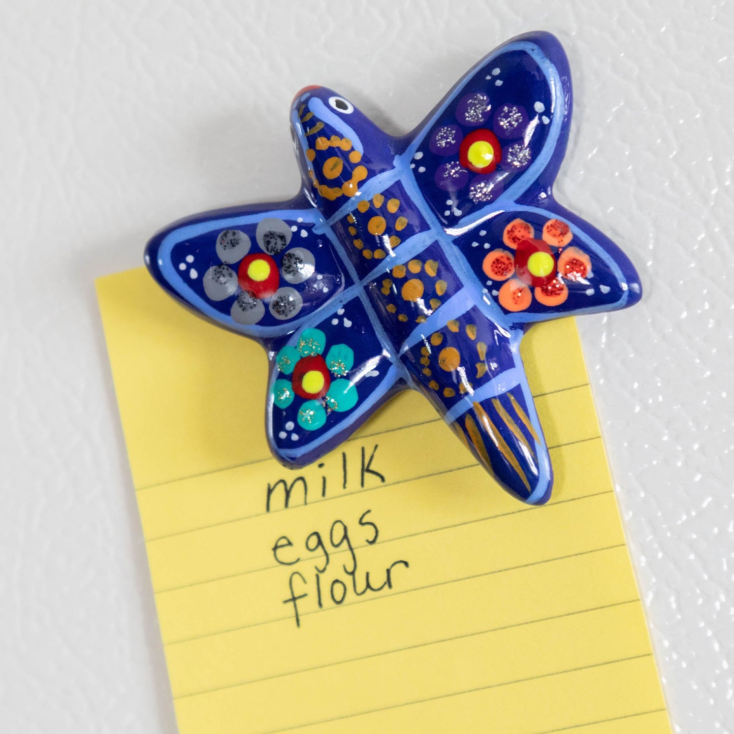 Hand-Painted Ceramic Dragonfly Magnet