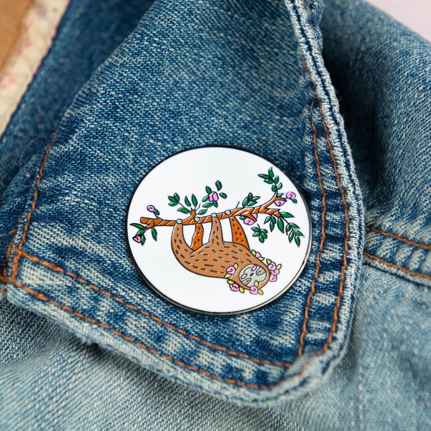 Hanging Out Sloth Enamel Pin