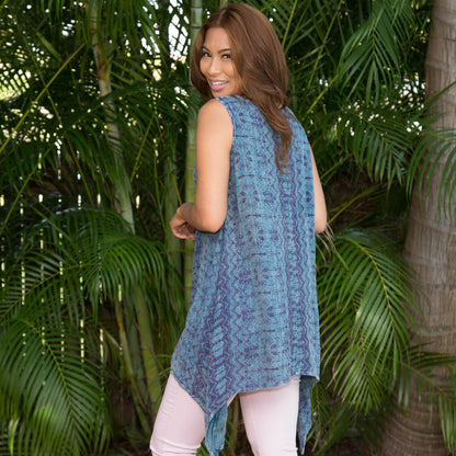 Center Lane Embroidered Sleeveless Tunic