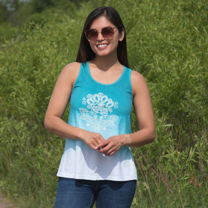 Paw Print Henna Ombre Tank Top