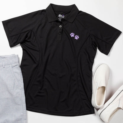 Purple Paw Quick-Dry Polo Shirt