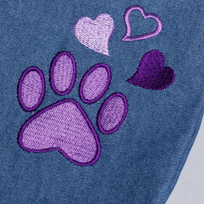 Denim Paw Print Capri Pants