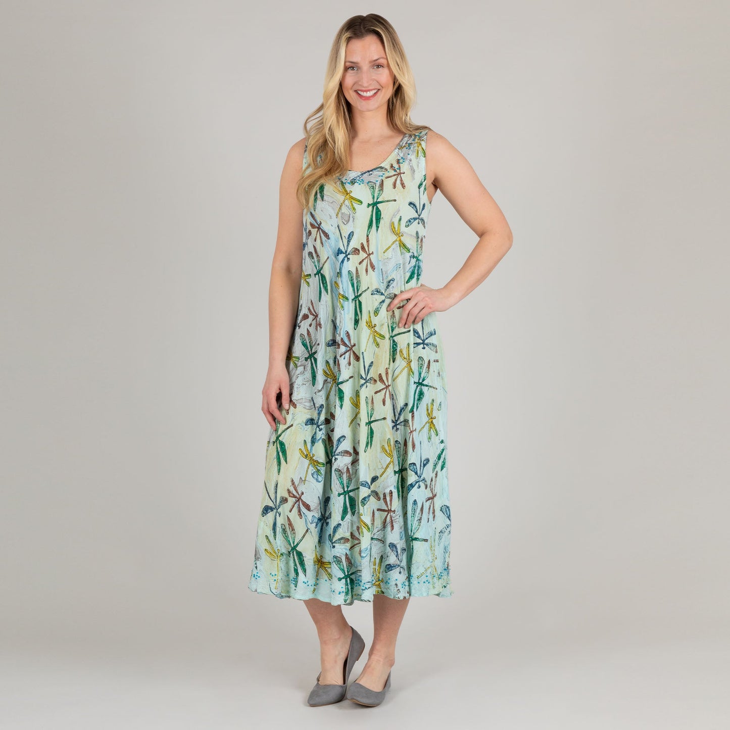 Dancing Dragonflies Long Dress | Fair Trade