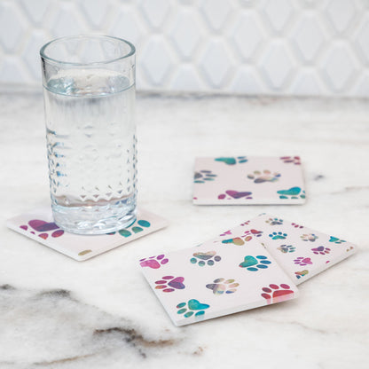 Paw Print Coaster - Set of 4