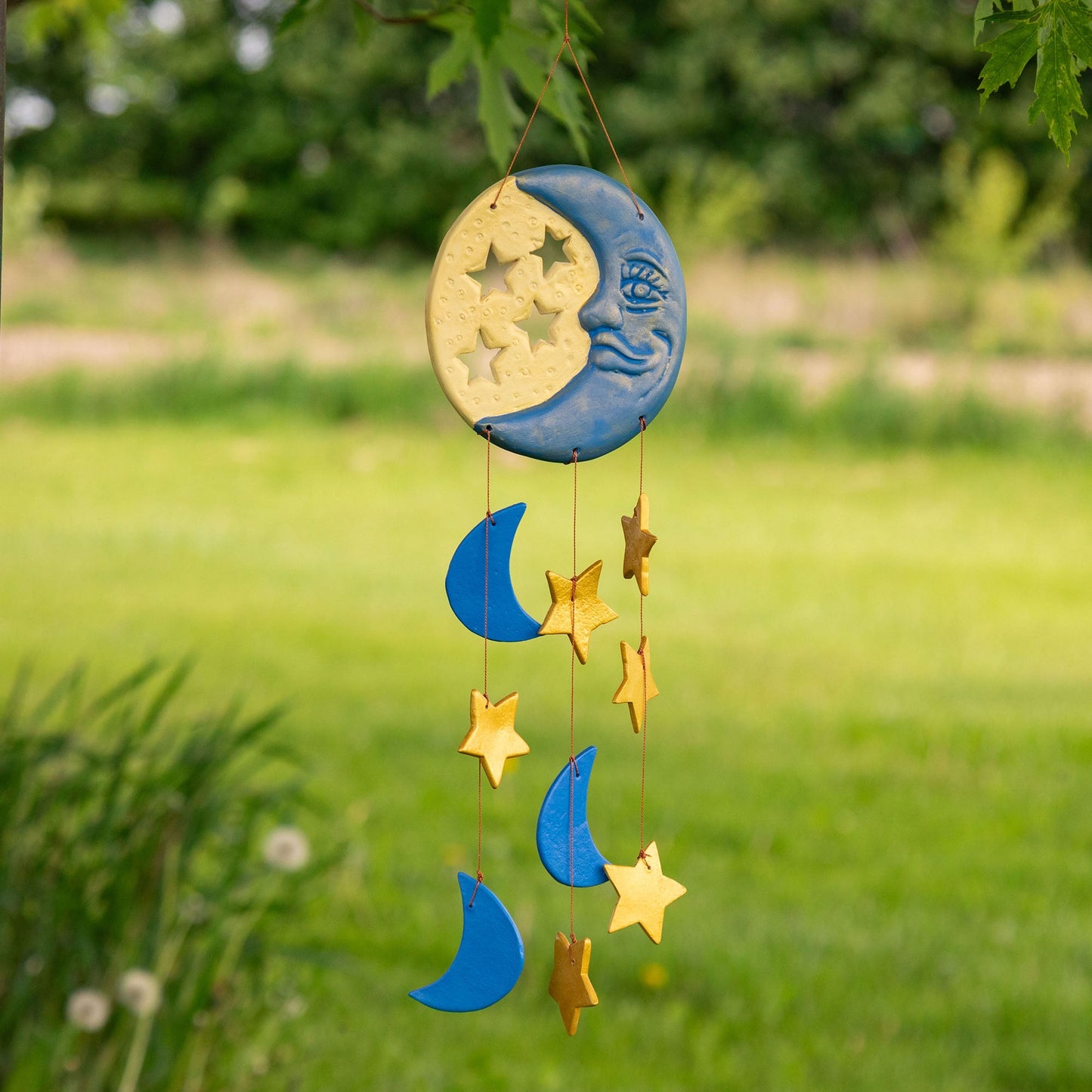 Moonlight & Stars Ceramic Wind Chime