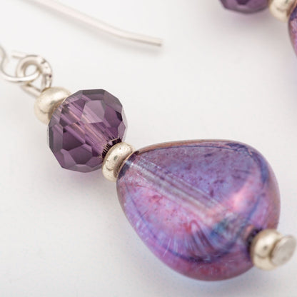 Teardrop Glass Bead Earrings