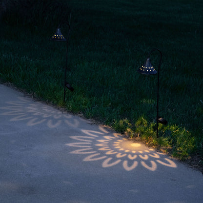 Outdoor Solar Pattern Lantern - Set of 2