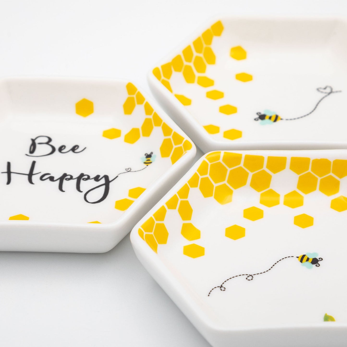 Bee Happy Trinket Dish - Set of 3