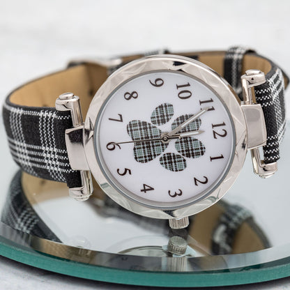 Plaid Paw Print Watch