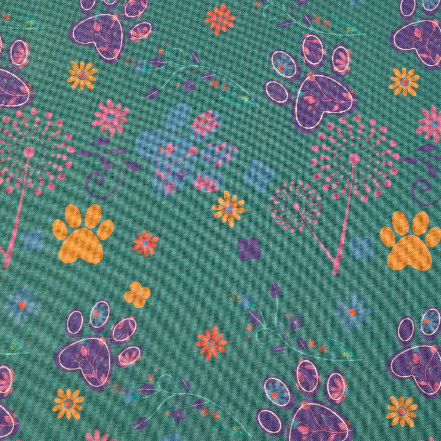 Fields of Flowers & Paws Floor Runner