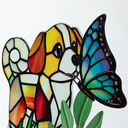 Pets & Angels Colorful Mosaic Solar Garden Stake Light
