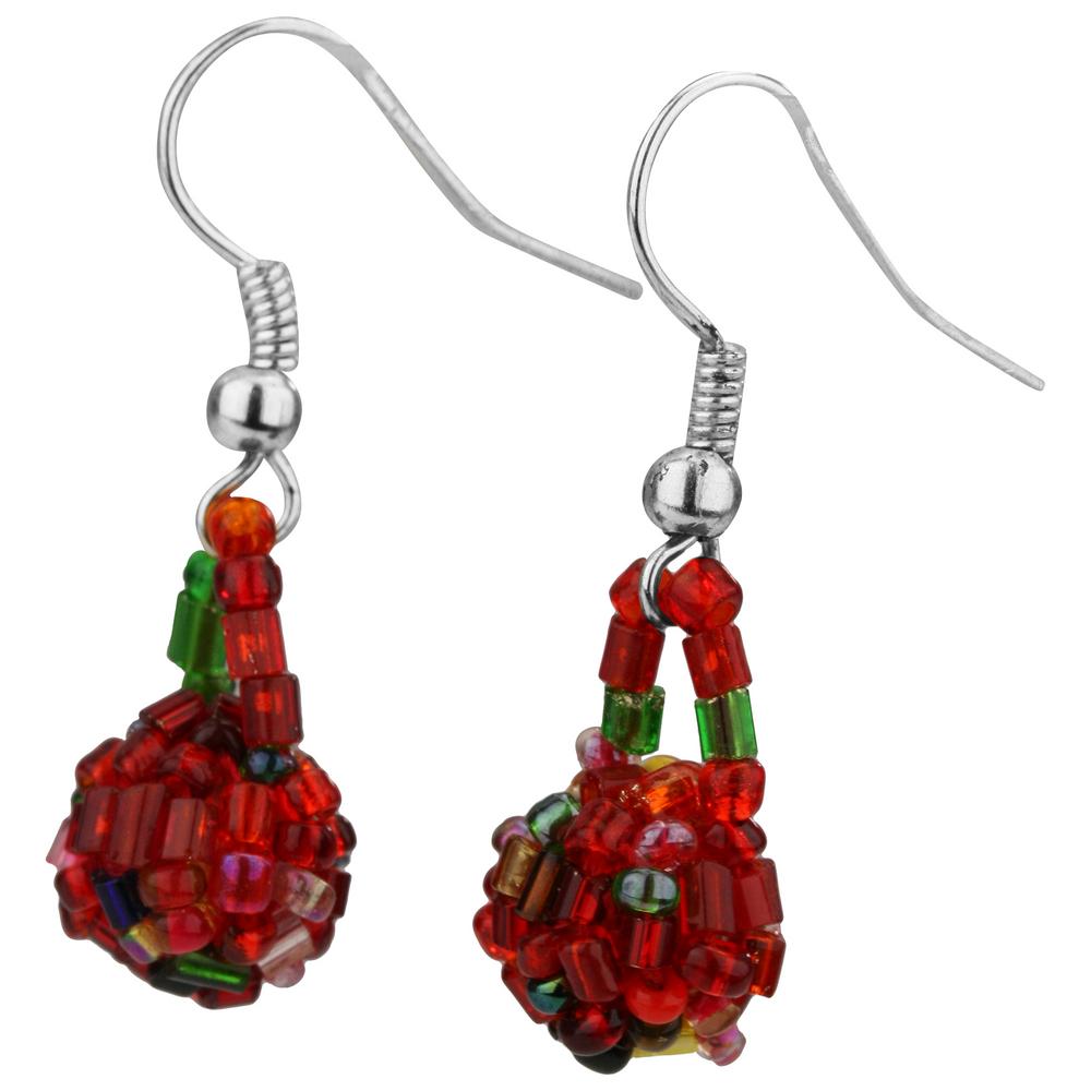 Nepali Bead Ball Earrings