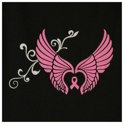 Wings Of An Angel Pink Ribbon Hooded Lightweight Tunic