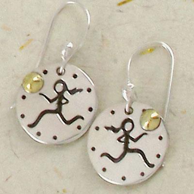 Runner Girl Sterling Silver Wire Earring