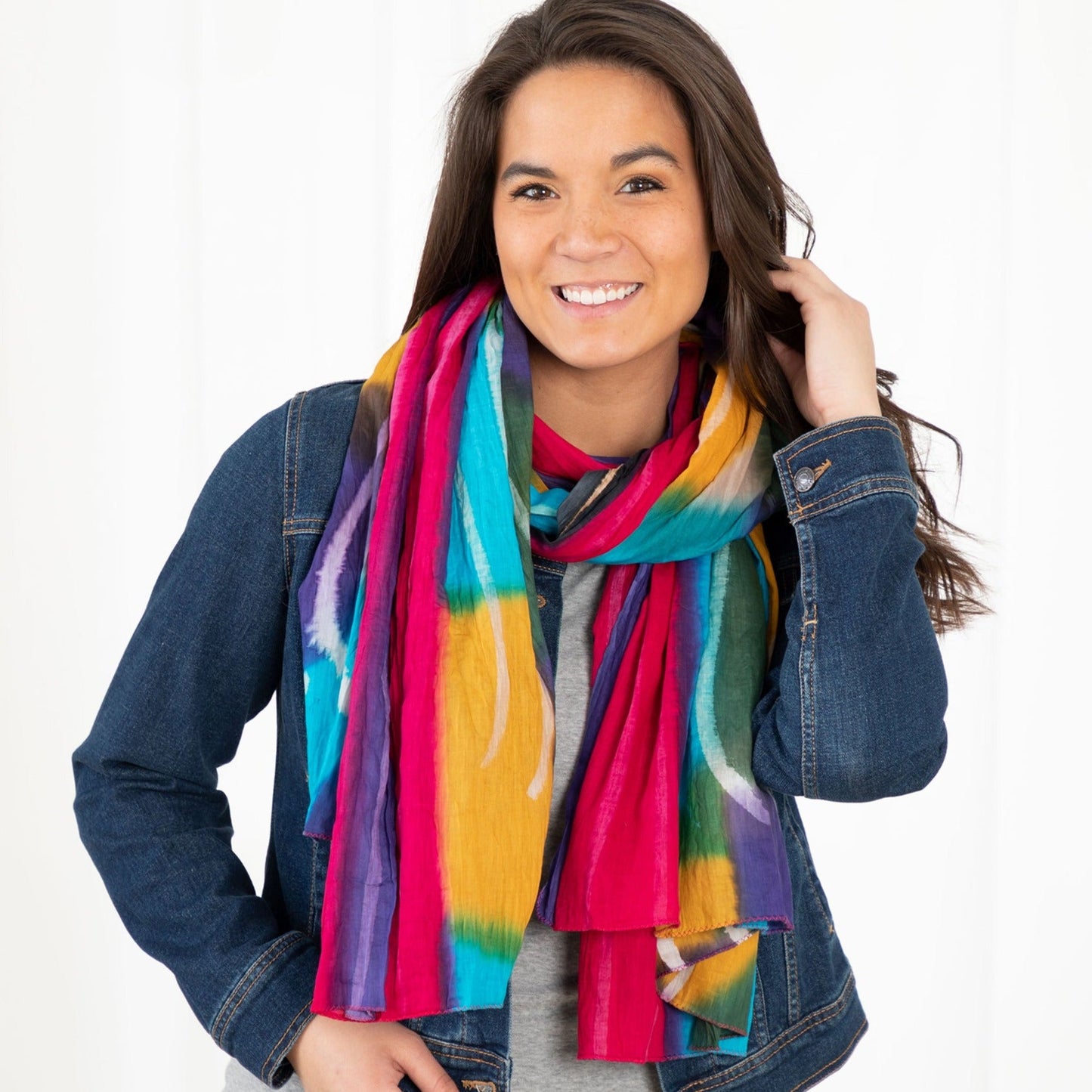 Northern Lights Cotton Scarf | Fair Trade