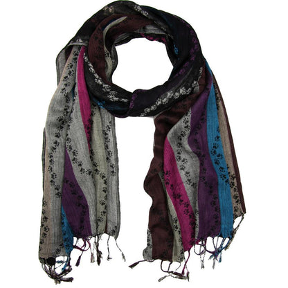 Walking Paw Prints Jamawar Scarf