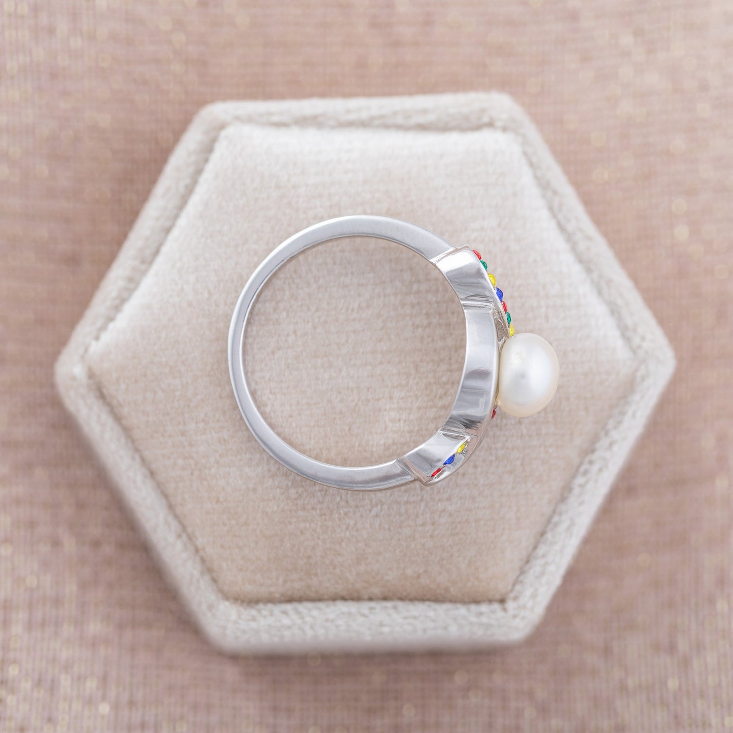 Infinite Hope&trade; Sterling & Pearl Autism Awareness Ring