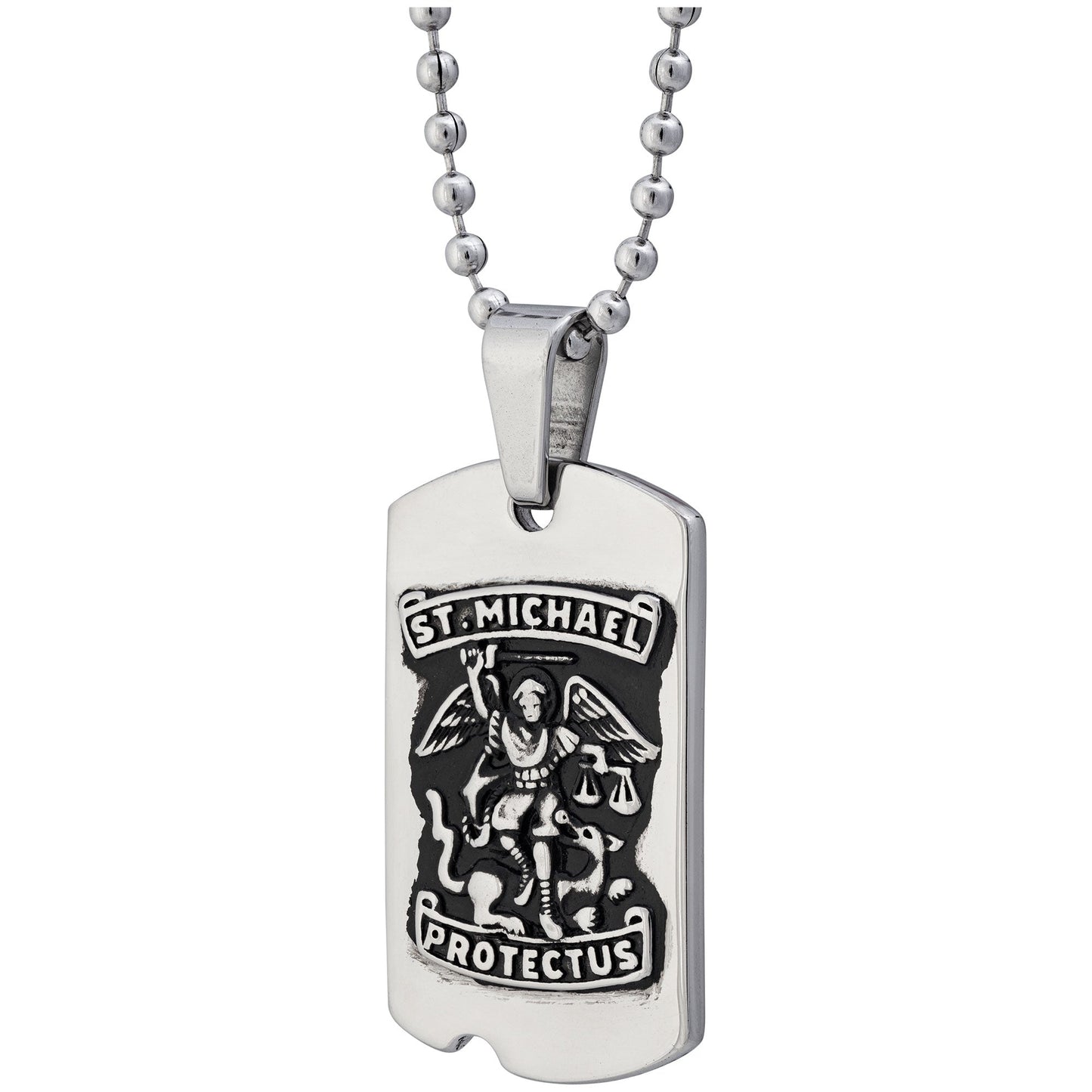 St. Michael Military Dog Tag Necklace