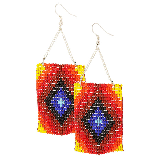 Geometric Beaded Earrings