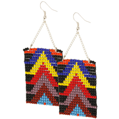 Geometric Beaded Earrings