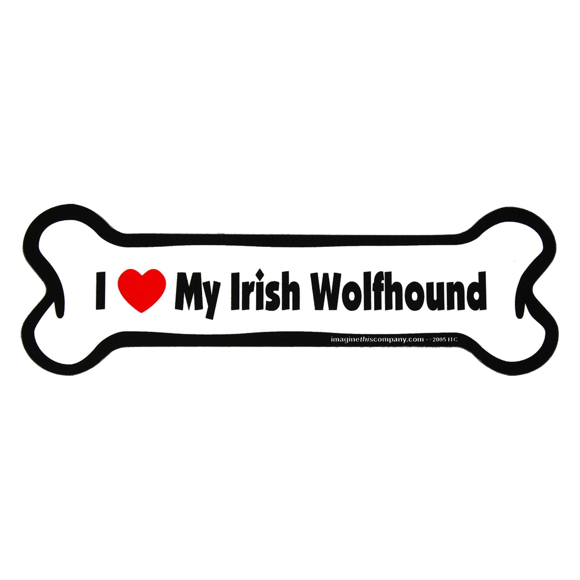 I Love My Dog Car Magnet: Breeds A - K