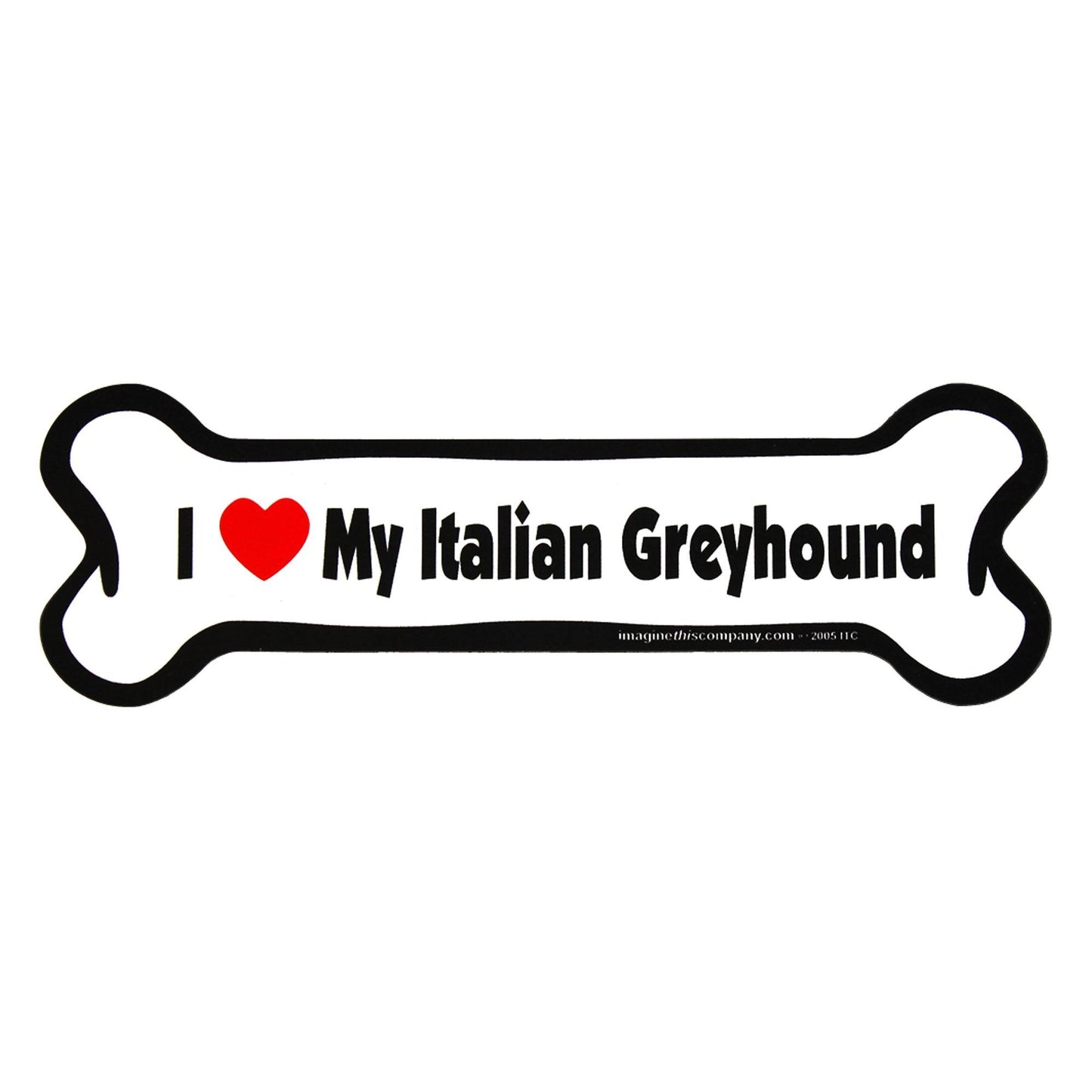 I Love My Dog Car Magnet: Breeds A - K