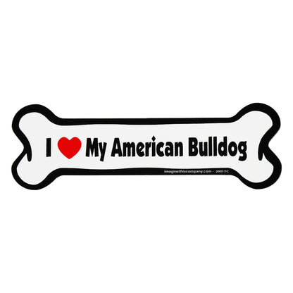 I Love My Dog Car Magnet: Breeds A - K