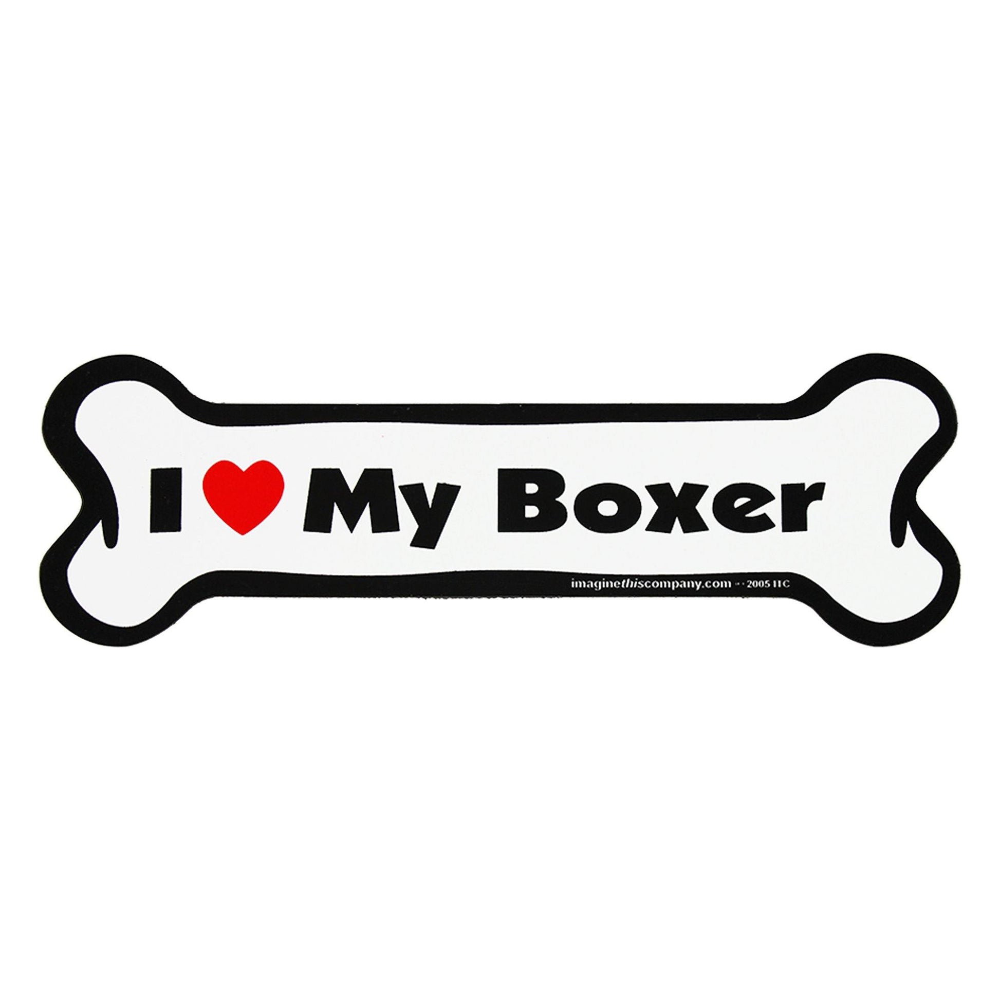 I Love My Dog Car Magnet: Breeds A - K