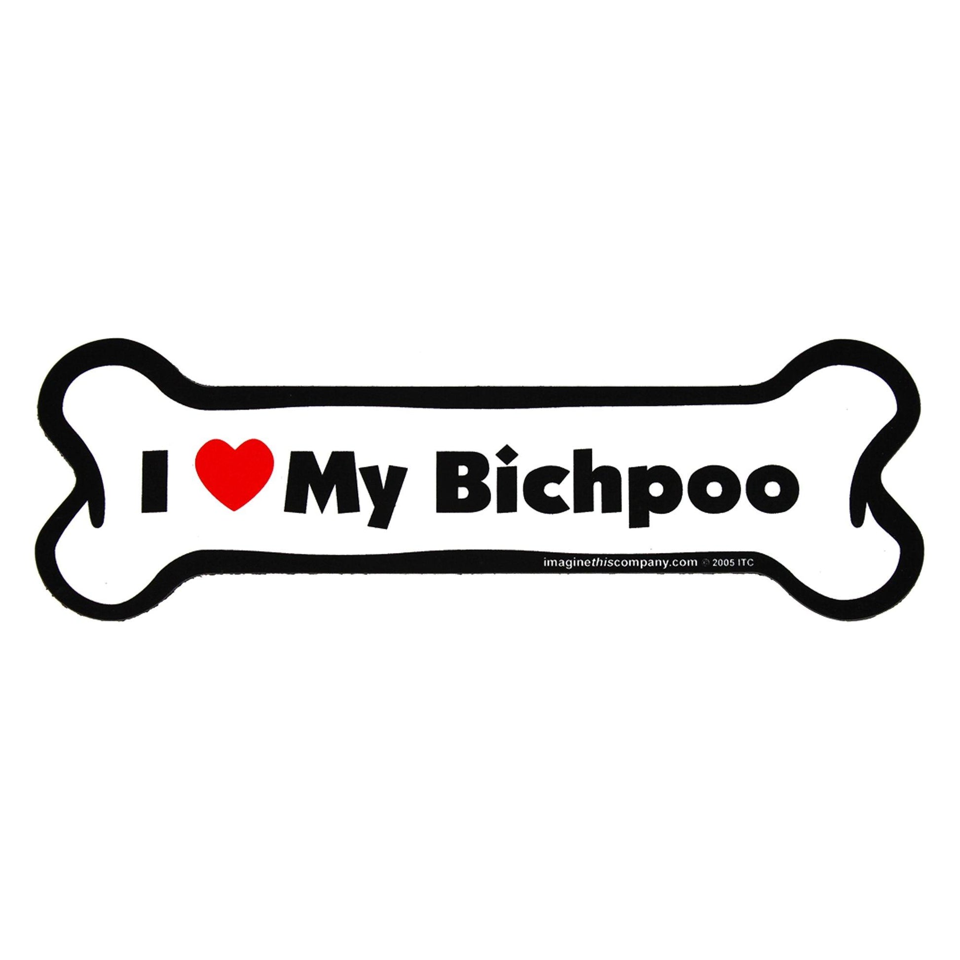 I Love My Dog Car Magnet: Breeds A - K