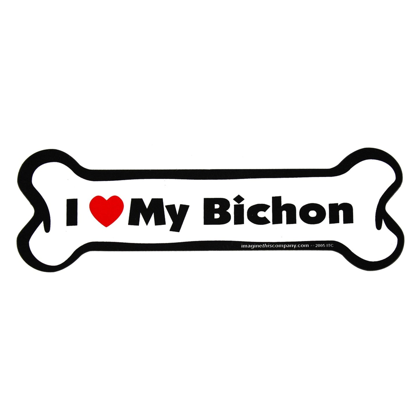 I Love My Dog Car Magnet: Breeds A - K